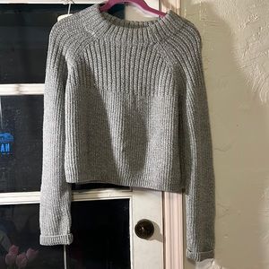 Grey Banana Republic cropped sweater